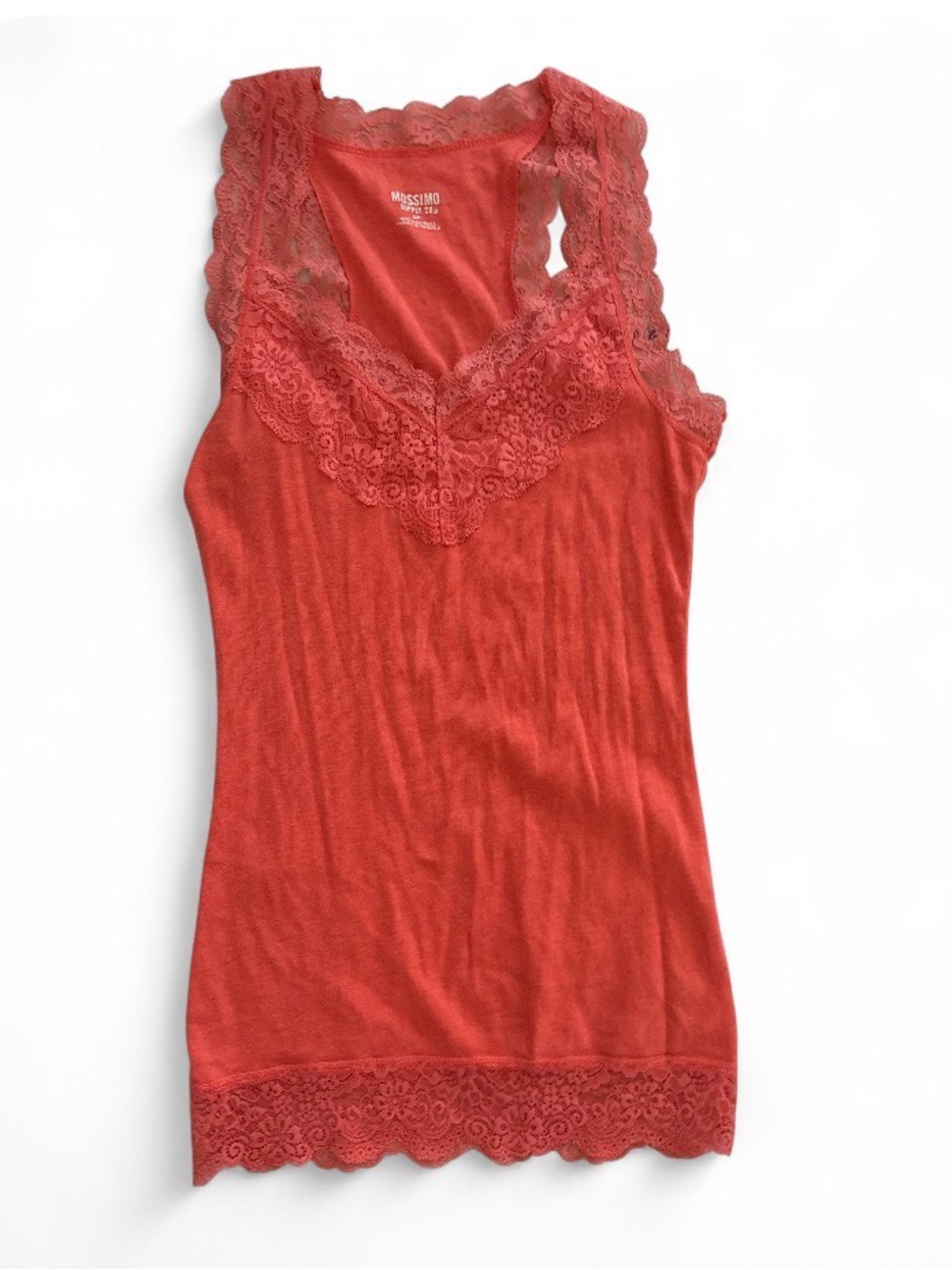 Mossimo Supply Co. Coral Lace-Trim Sleeveless Camisole